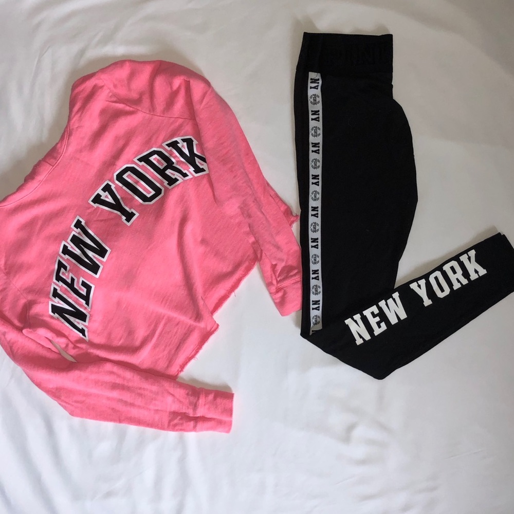 Victoria Secret Pink NYC VS XS legging sweat set